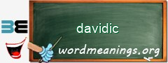 WordMeaning blackboard for davidic